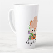 Niedlicher Fuchs mit erdgeschliffenen Blume und La Milchtasse (Linke Ecke)