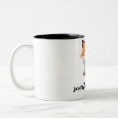 niedlicher Fuchs mit Fallswegezeichnung Zweifarbige Tasse (Links)