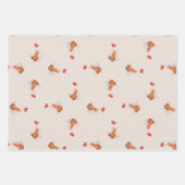 Niedlicher Fuchs mit herzförmiger, brauner Ballon Geschenkpapier Set (Vorderseite 3)