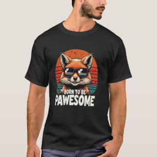 Niedlicher Fuchs mit lustiger Sonnenbrille Vintage T-Shirt