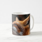 Niedlicher Fuchs mit Schmetterling auf der Nase Kaffeetasse (VorderseiteRechts)