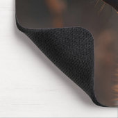Niedlicher Fuchs mit Schmetterling auf der Nase Mousepad (Ecke)
