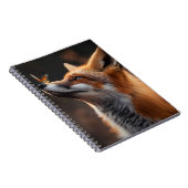 Niedlicher Fuchs mit Schmetterling auf der Nase Notizblock (Rechte Seite)