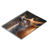 Niedlicher Fuchs mit Schmetterling auf der Nase Notizblock (Linke Seite)