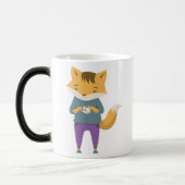 Niedlicher Fuchs mit Tasse Tee (Links)