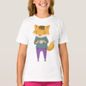 Niedlicher Fuchs mit Tasse Tee (Vorderseite)