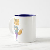 Niedlicher Fuchs mit Tasse Tee (Vorderseite Links)