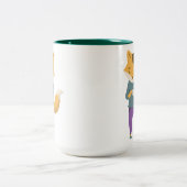 Niedlicher Fuchs mit Tasse Tee (Mittel)