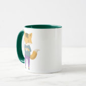 Niedlicher Fuchs mit Tasse Tee (Vorderseite Links)