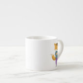 Niedlicher Fuchs mit Tasse Tee (Vorderseite Rechts)