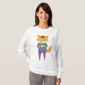 Niedlicher Fuchs mit Tasse Tee (Vorne ganz)
