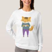 Niedlicher Fuchs mit Tasse Tee (Vorderseite)