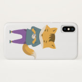 Niedlicher Fuchs mit Tasse Tee Case-Mate iPhone Hülle (Rückseite (Horizontal))