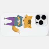 Niedlicher Fuchs mit Tasse Tee Case-Mate iPhone Hülle (Rückseite (Horizontal))