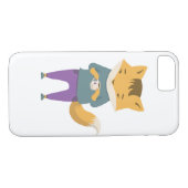 Niedlicher Fuchs mit Tasse Tee Case-Mate iPhone Hülle (Rückseite (Horizontal))