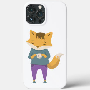 Niedlicher Fuchs mit Tasse Tee Case-Mate iPhone Hülle