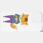 Niedlicher Fuchs mit Tasse Tee Case-Mate iPhone Hülle (Rückseite (Horizontal))