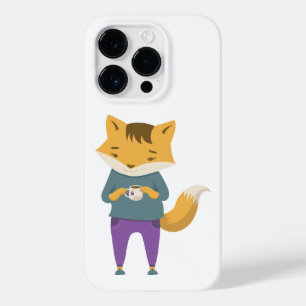 Niedlicher Fuchs mit Tasse Tee Case-Mate iPhone 14 Pro Hülle