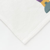 Niedlicher Fuchs mit Tasse Tee Fleecedecke (Ecke)
