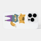 Niedlicher Fuchs mit Tasse Tee iPhone Hülle (Rückseite (Horizontal))