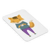 Niedlicher Fuchs mit Tasse Tee Magnet (Rechte Seite)