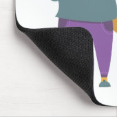 Niedlicher Fuchs mit Tasse Tee Mousepad (Ecke)