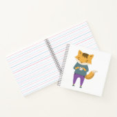 Niedlicher Fuchs mit Tasse Tee Notizblock (Innenseite)