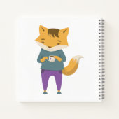Niedlicher Fuchs mit Tasse Tee Notizblock (Rückseite)