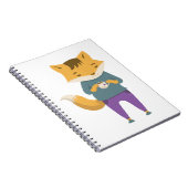 Niedlicher Fuchs mit Tasse Tee Notizblock (Rechte Seite)