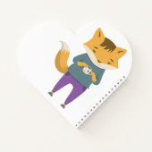 Niedlicher Fuchs mit Tasse Tee Notizblock (Rückseite)
