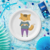 Niedlicher Fuchs mit Tasse Tee Pappteller (Party)