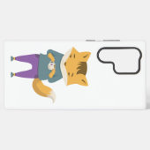 Niedlicher Fuchs mit Tasse Tee Samsung Galaxy Hülle (Rückseite (Horizontal))