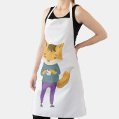 Niedlicher Fuchs mit Tasse Tee Schürze (InSitu)