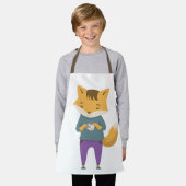 Niedlicher Fuchs mit Tasse Tee Schürze (Getragen)