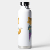 Niedlicher Fuchs mit Tasse Tee Trinkflasche (links)