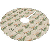 Niedlicher Fuchs Polyester Weihnachtsbaumdecke (Schrägansicht)