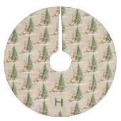 Niedlicher Fuchs Polyester Weihnachtsbaumdecke (Vorderseite)