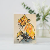 Niedlicher Fuchs Postkarte (Stehend Vorderseite)