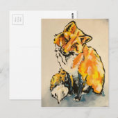 Niedlicher Fuchs Postkarte (Vorne/Hinten)