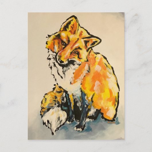 Niedlicher Fuchs Postkarte (Vorderseite)