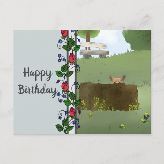 niedlicher Fuchs Postkarte (Vorderseite)