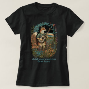 Niedlicher Fuchs spielt Gitarre Wildblume, Fuchs L T-Shirt