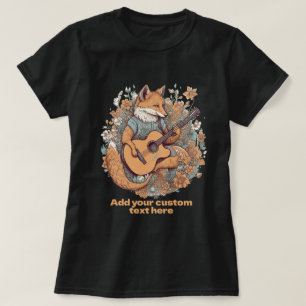 Niedlicher Fuchs spielt Gitarre Wildblume, Fuchs L T-Shirt