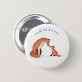 Niedlicher Fuchs und Cam "Best Vater ever" Abzeich Button (Vorne & Hinten)
