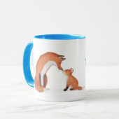 Niedlicher Fuchs und Cups Tasse "Bester Vater je" (Vorderseite Links)