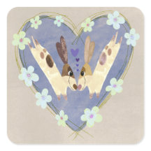 Niedlicher Fuchs und Kardinal Winter Aufkleber