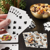 Niedlicher Fuchs und Punkte Nahtlos Spielkarten (In Situ)