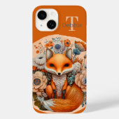 niedlicher Fuchs und Tierfreunde mit Monogramm Case-Mate iPhone Hülle (Rückseite)