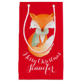 Niedlicher Fuchs wickelte oben Kunst genannte Kleine Geschenktüte (Vorderseite)