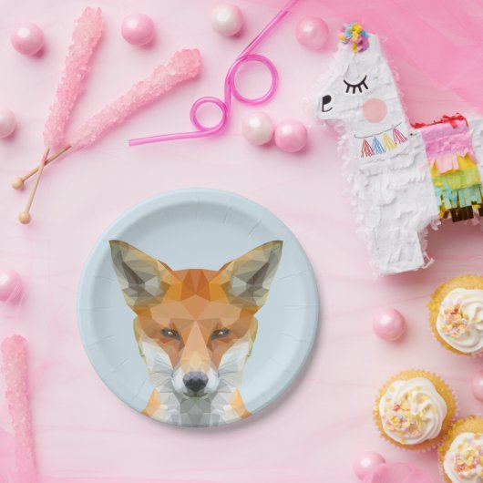 Niedlicher Fuchsblau Pappteller (Party)